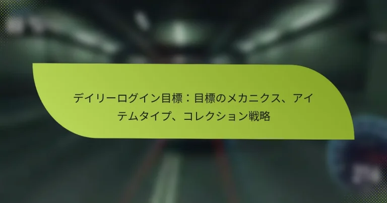 デイリーログイン目標：目標のメカニクス、アイテムタイプ、コレクション戦略