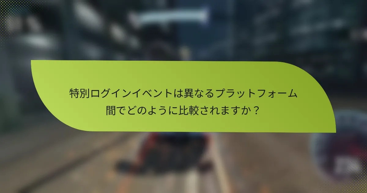 特別ログインイベントは異なるプラットフォーム間でどのように比較されますか？